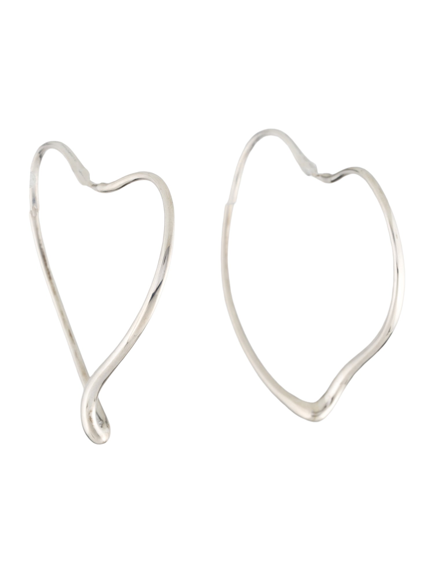 Tiffany & Co. Open Heart Hoop Earrings