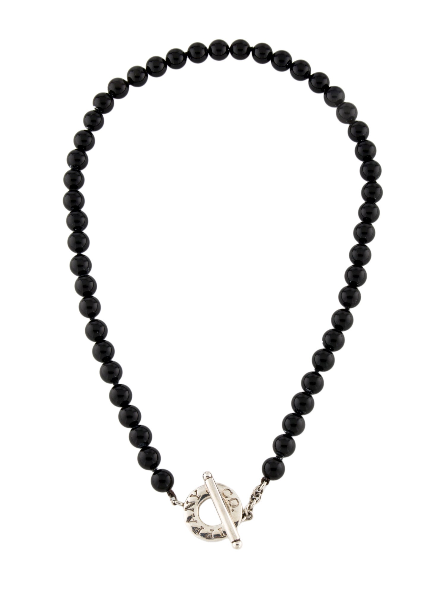 Tiffany & Co. Onyx Beads Toggle Necklace