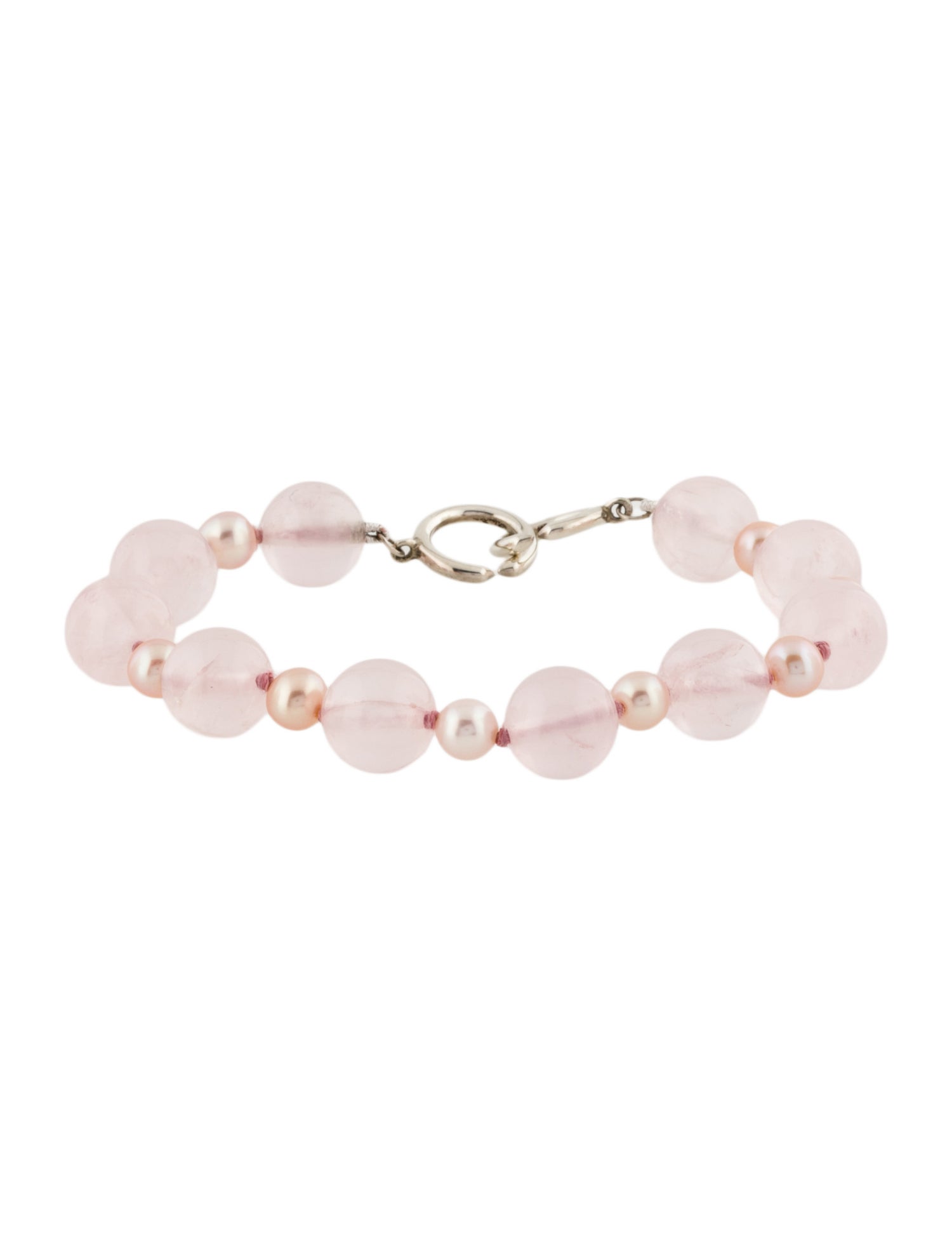 Tiffany & Co. Pearl & Rose Quartz Bead Bracelet