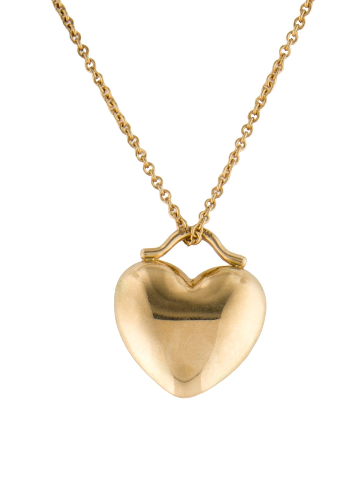 Tiffany & Co. Vintage 18K Sentimental Heart Pendant Necklace