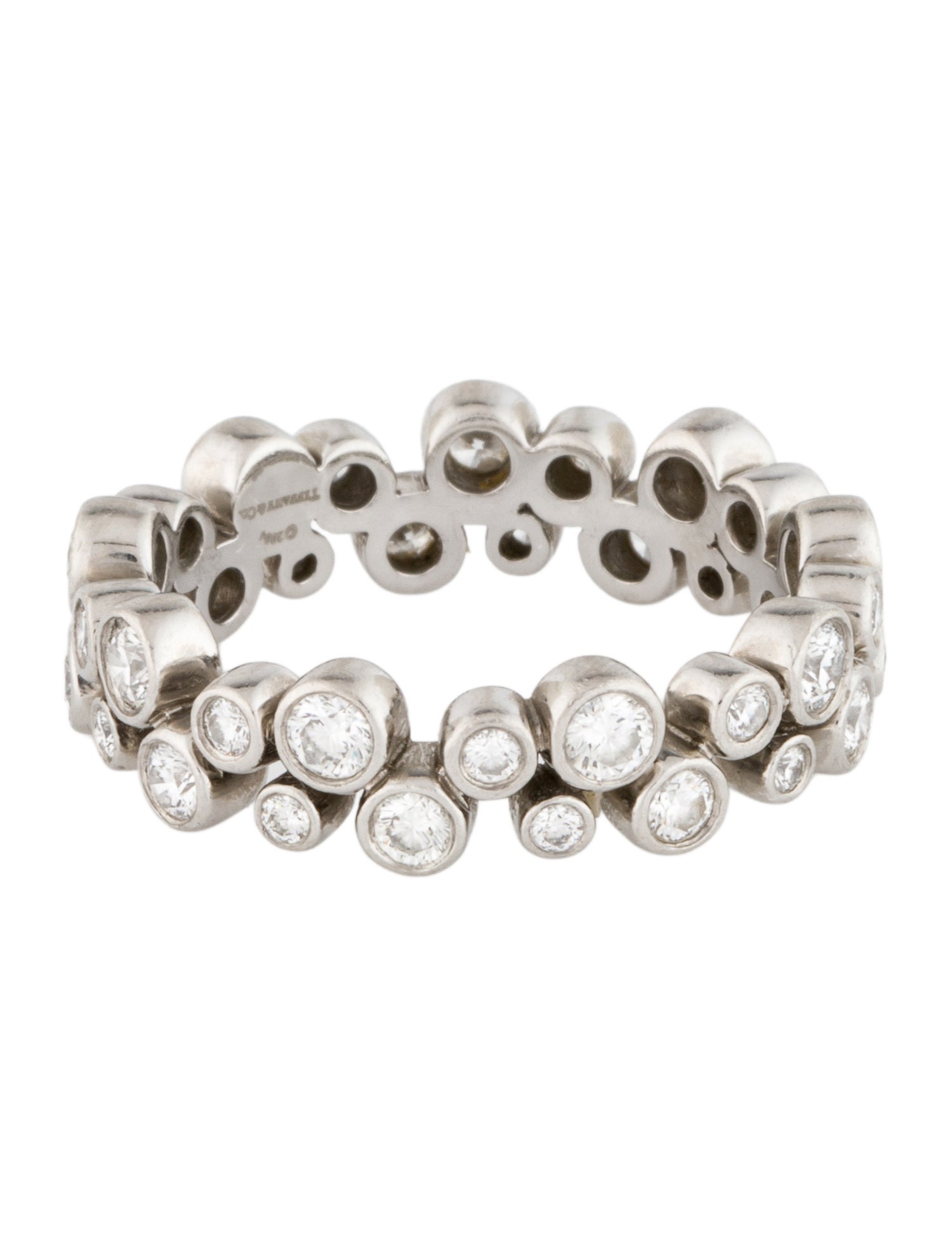 Tiffany & Co. Vintage Platinum Diamond Bubbles Band