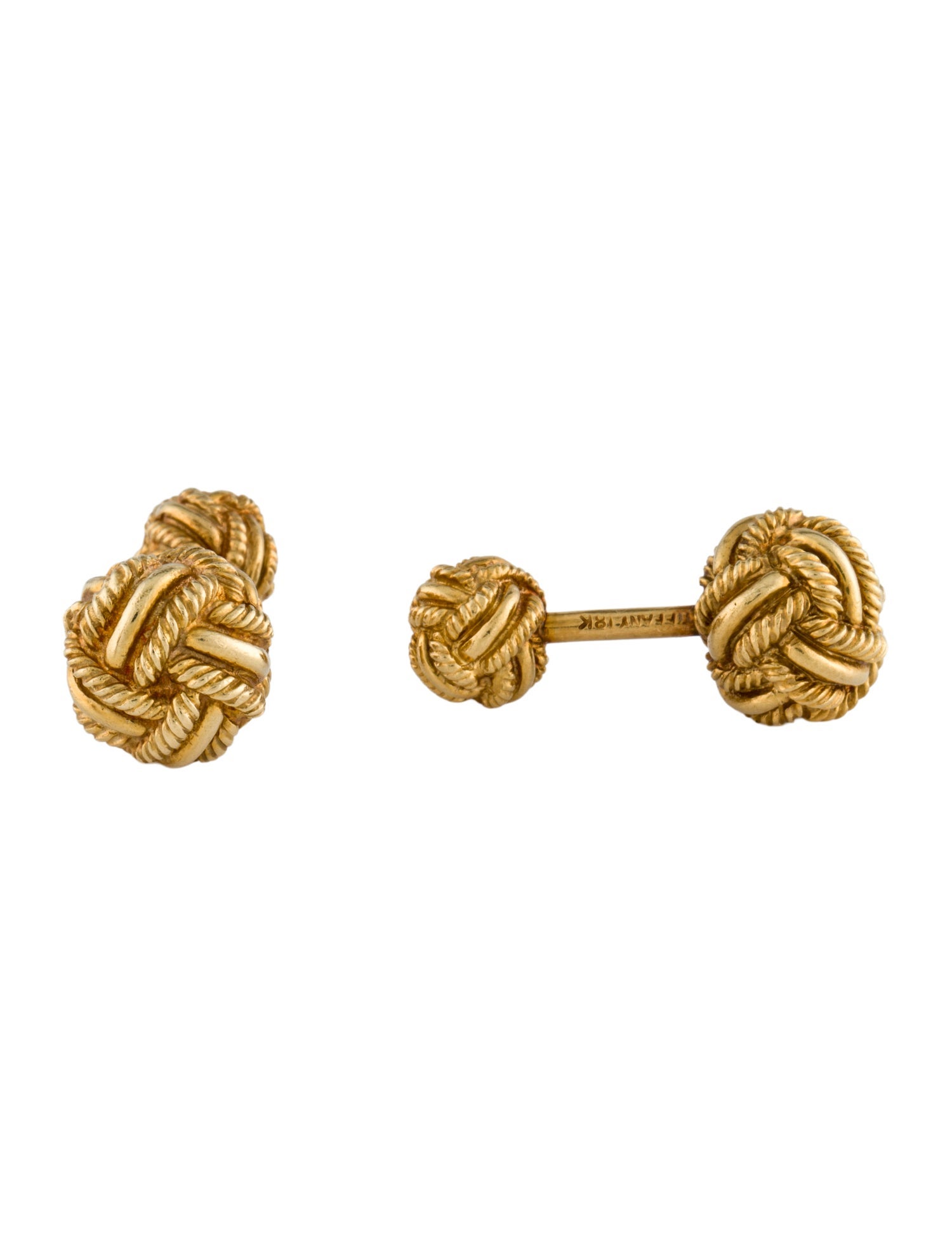 Tiffany & Co. Vintage 18K Schlumberger Woven Knot Cufflinks