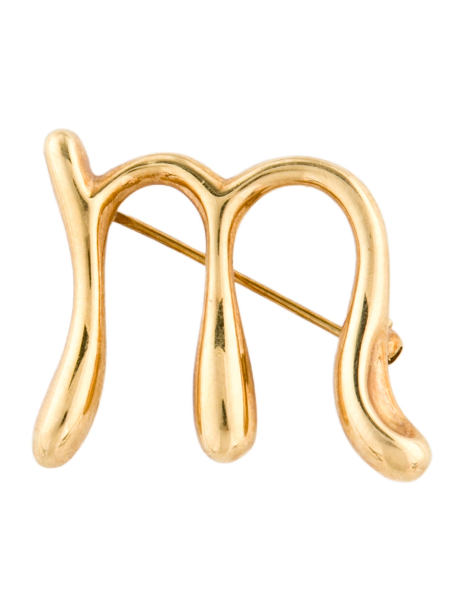 Tiffany & Co. 18K 'M' Initial Pin