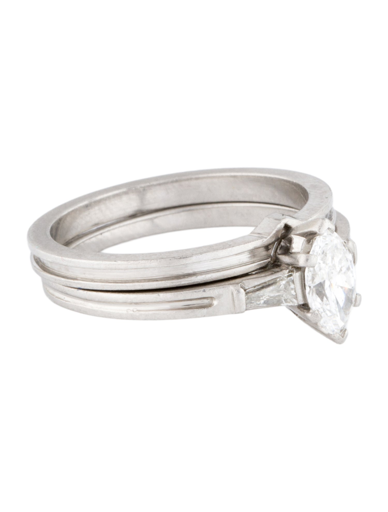 Tiffany & Co. Vintage Platinum Diamond Wedding Set