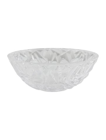 Pre-owned Tiffany & Co Rock-cut Crystal Bowl In Transparent