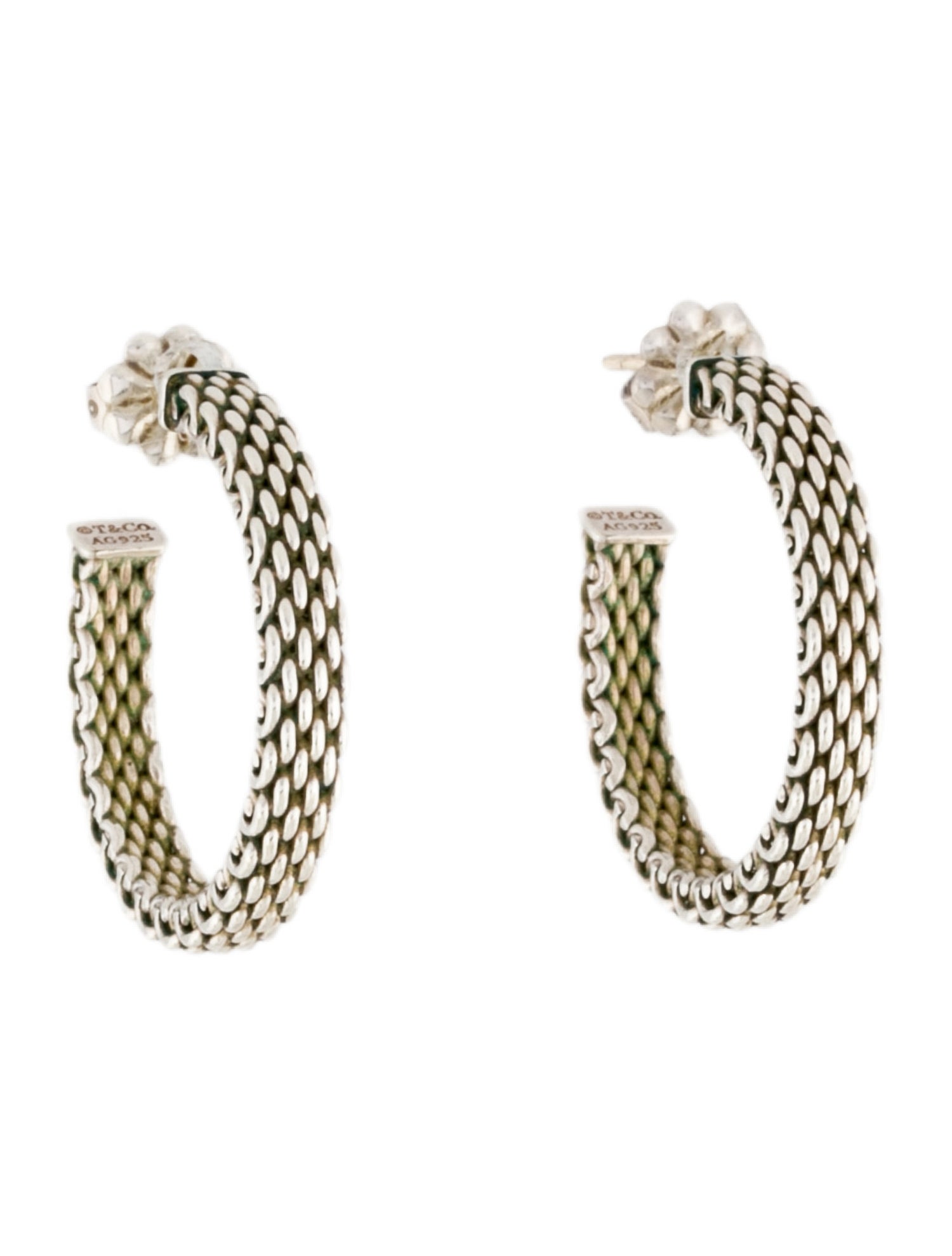 Tiffany & Co. Somerset Mesh Hoop Earrings