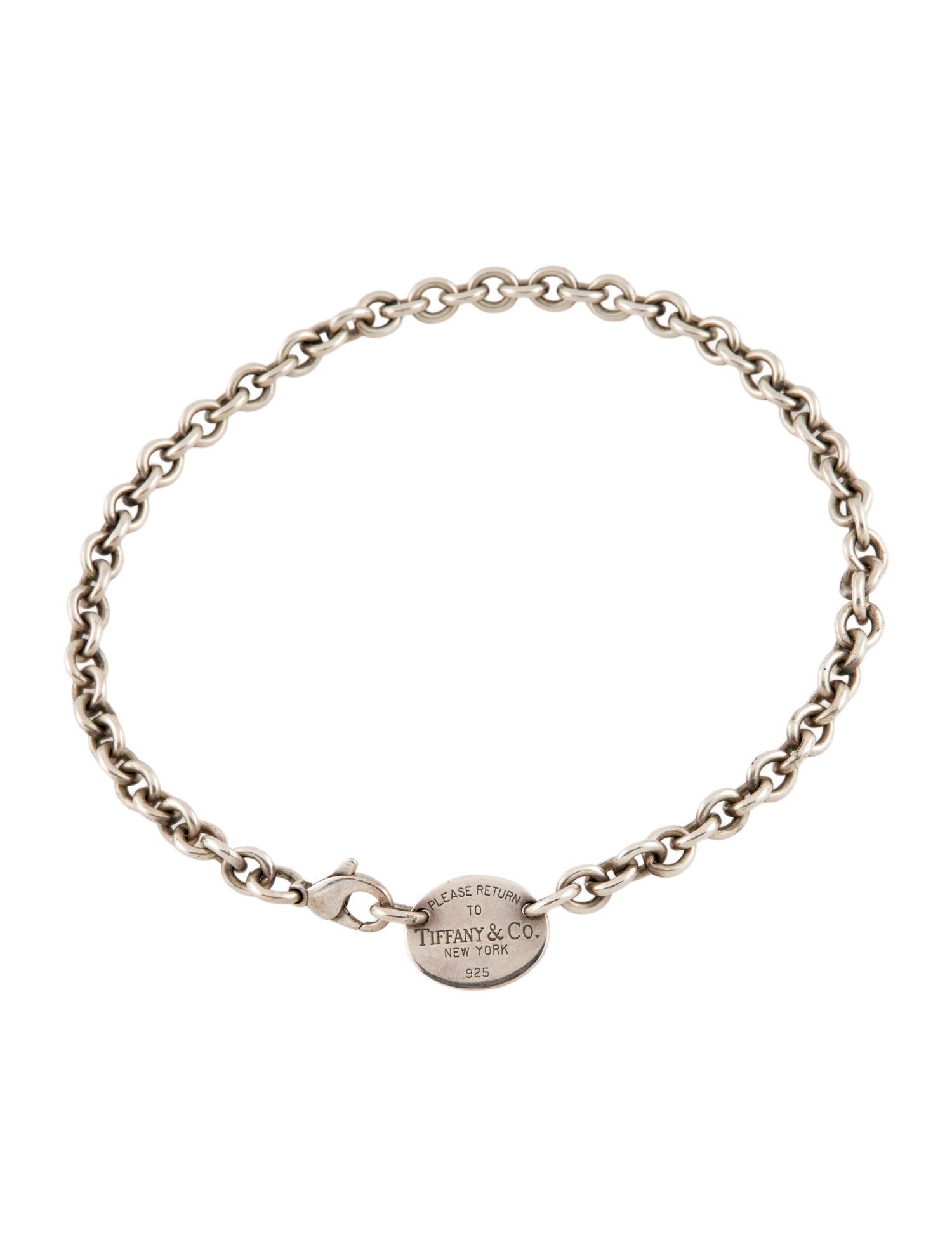 Tiffany & Co. Oval Tag Choker Necklace