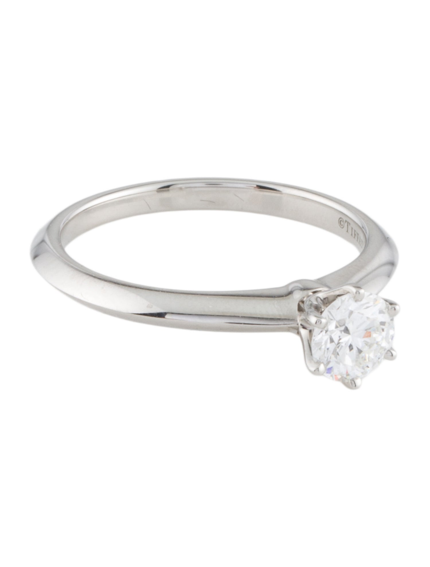 Tiffany & Co. Platinum Diamond Solitaire Engagement Ring