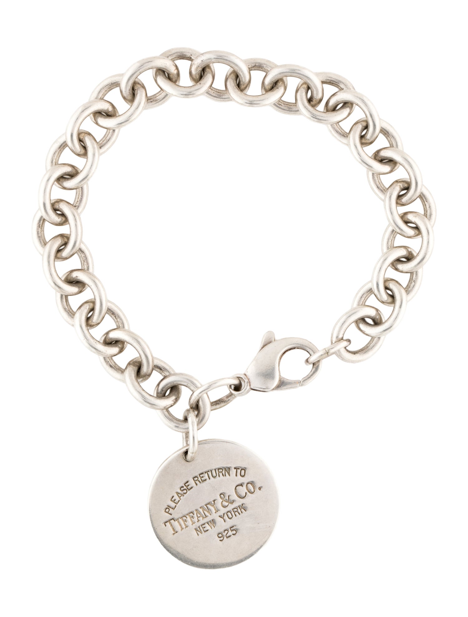 Tiffany & Co. Round Tag Charm Bracelet