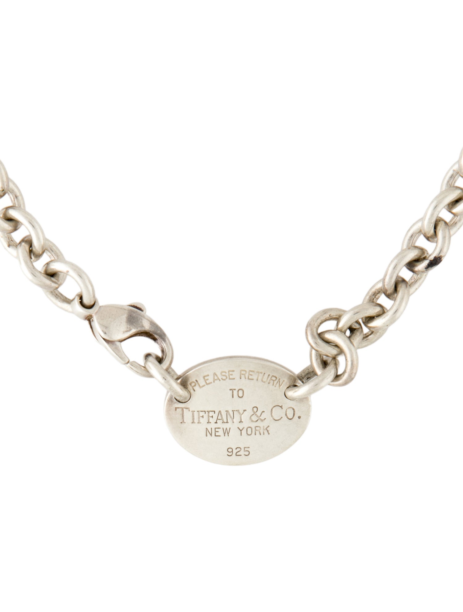 Tiffany & Co. Oval Tag Choker Necklace
