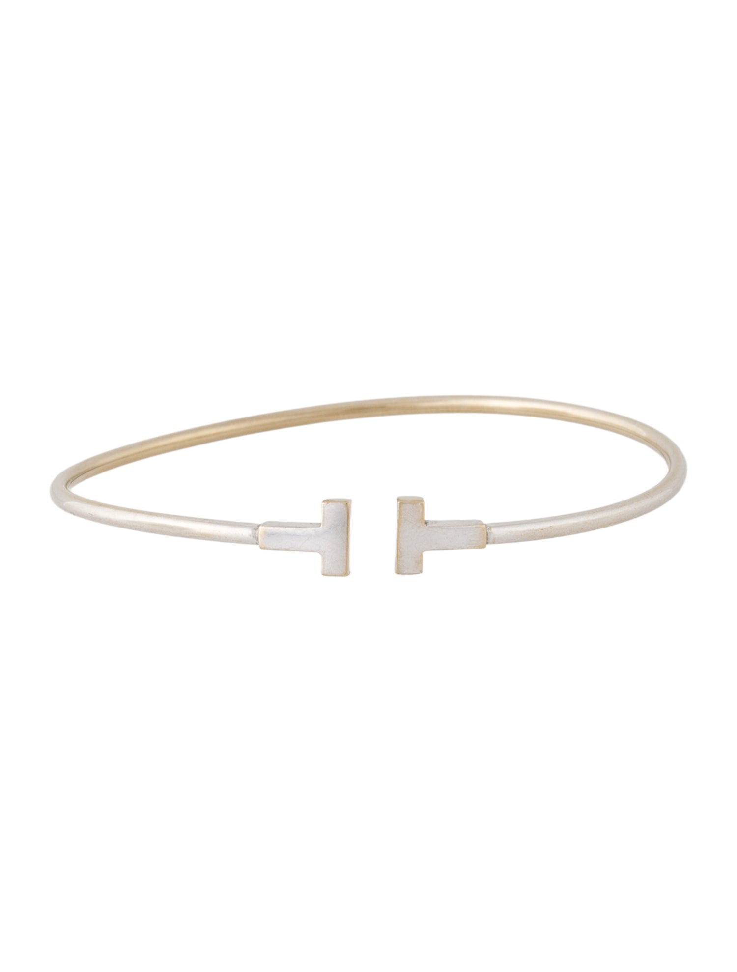 Tiffany & Co. 18K Narrow T Wire Bracelet