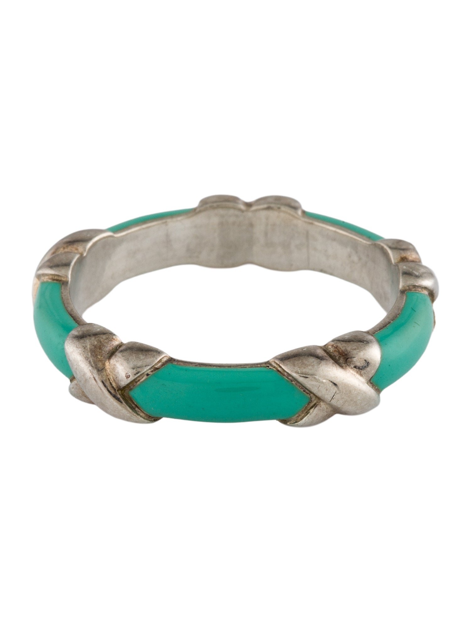 Tiffany & Co. Enamel Signature X Band Ring