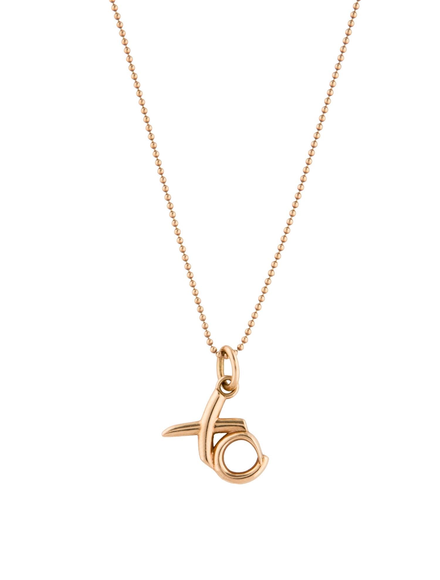Tiffany & Co. 18K XO Pendant Necklace