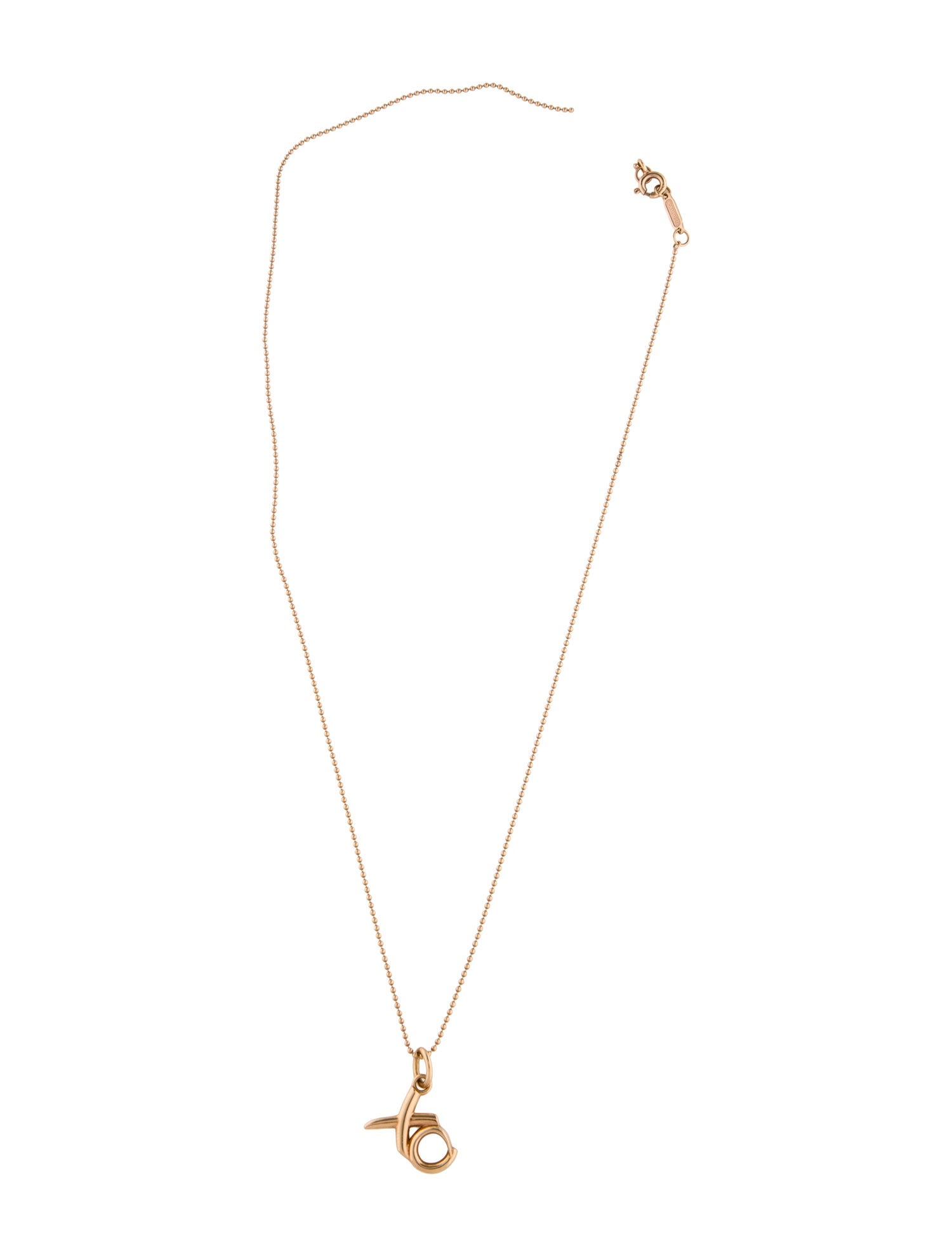 Tiffany & Co. 18K XO Pendant Necklace