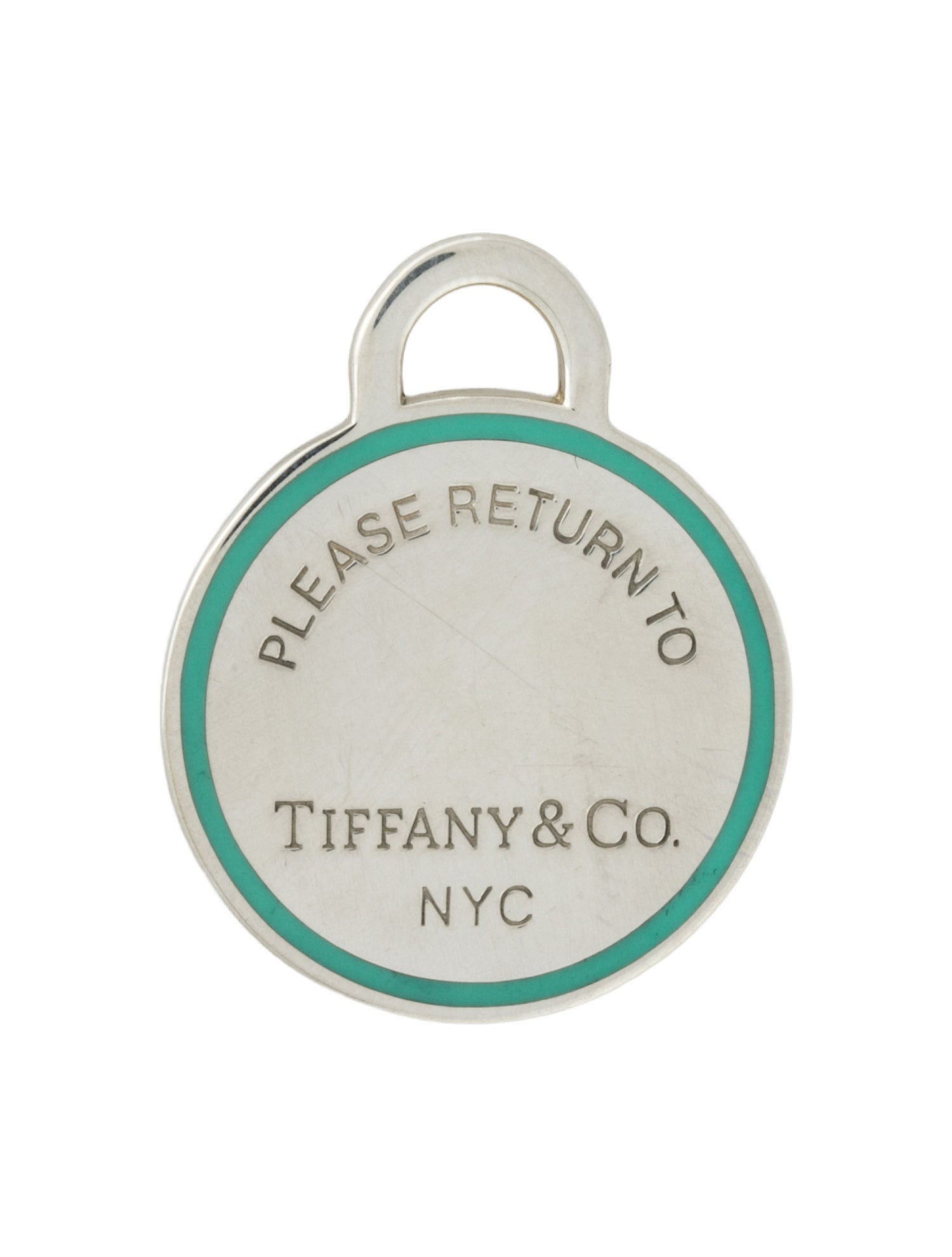 Tiffany & Co. Enamel Round Tag Charm