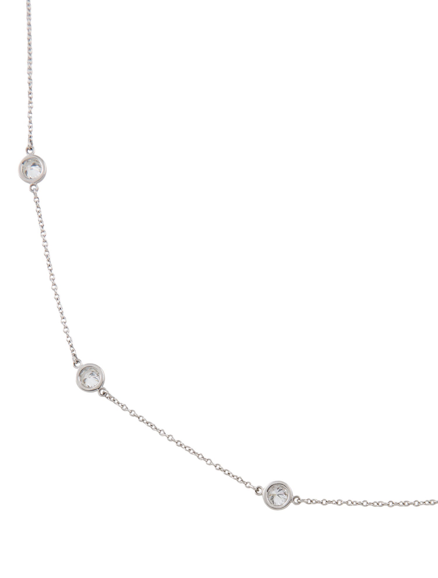 Tiffany & Co. Platinum 4.32ctw Diamonds by the Yard Station Necklace