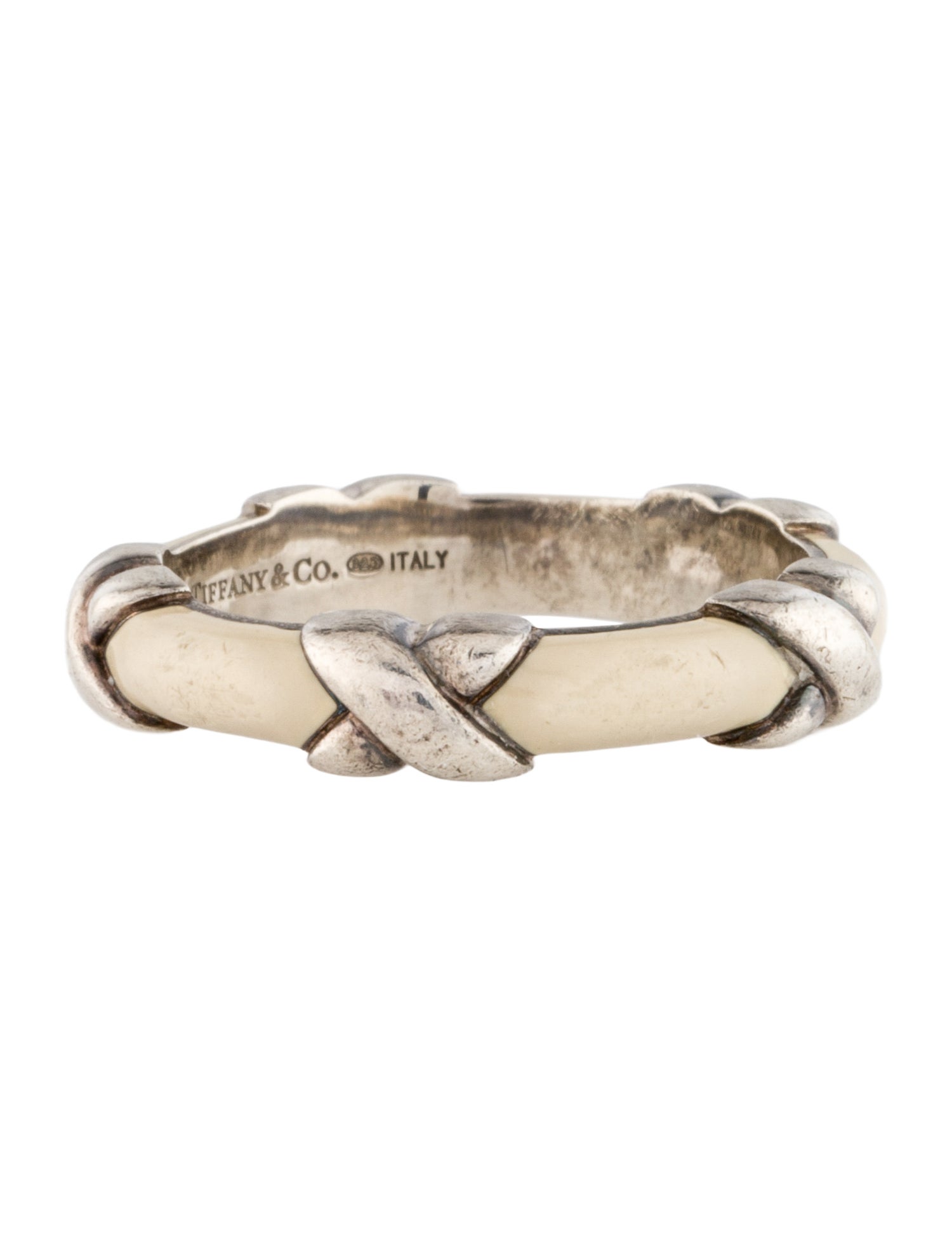 Tiffany & Co. Enamel Signature 'X' Band