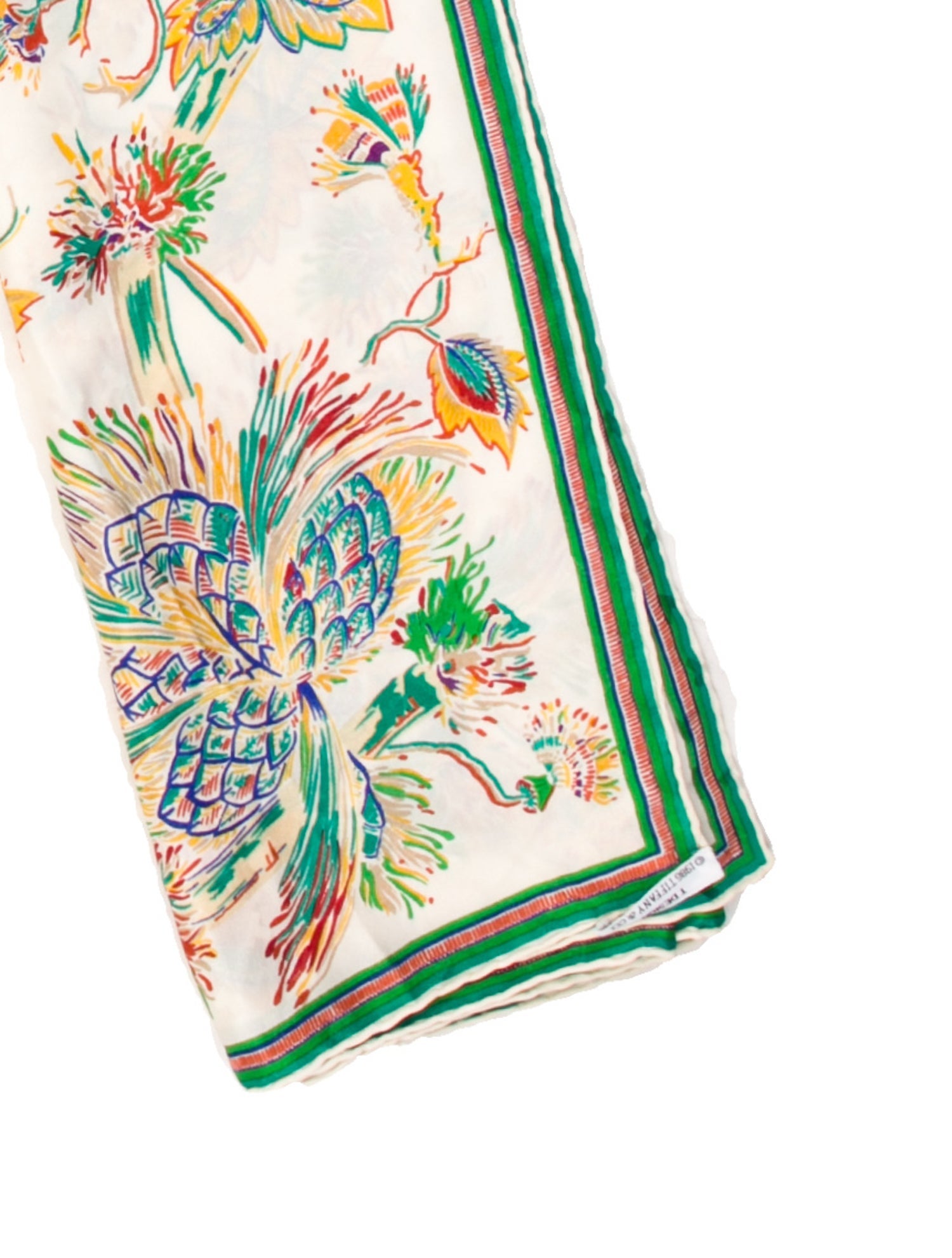 Tiffani and Co. Large Vintage Silk Scarf or shawl