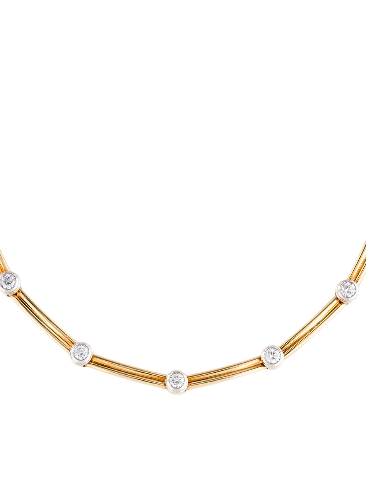 Tiffany & Co. Vintage 18K Diamond Collar Necklace