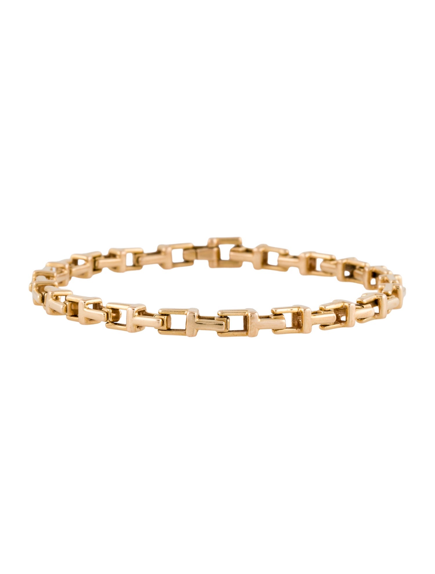Tiffany & Co. 18K T Narrow Chain Bracelet