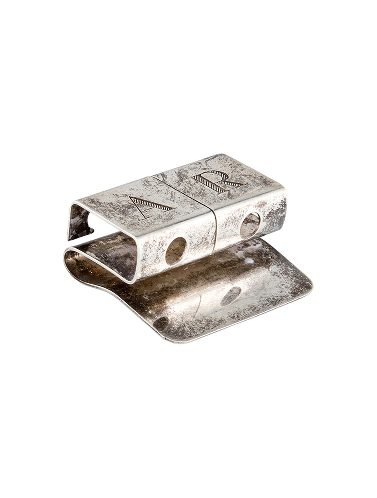 Bottega Veneta Intrecciato Metal Money Clip - Silver Money Clips