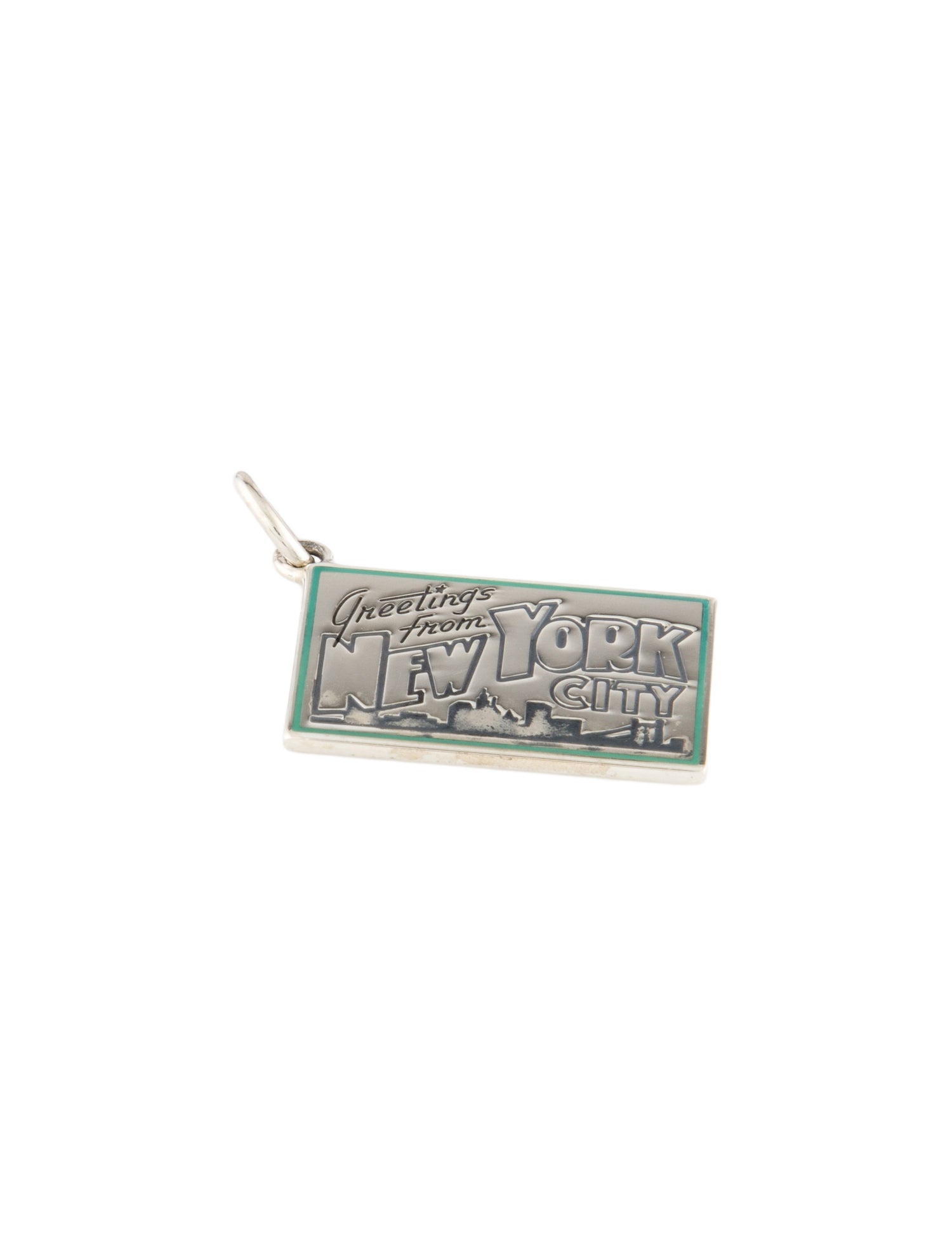 Tiffany & Co. Enamel "Greeting From New York" Post Card Charm