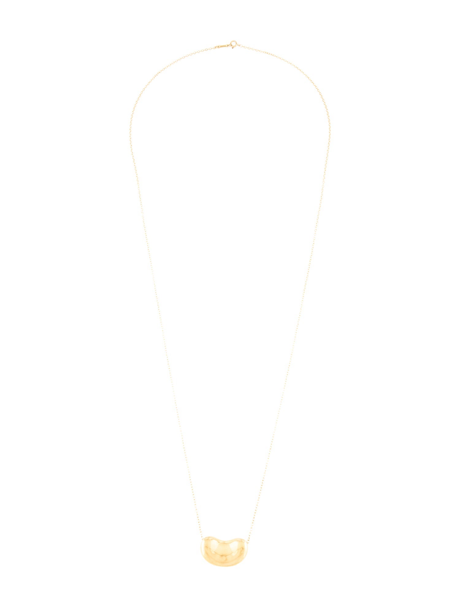 Tiffany & Co. Vintage 18K Bean Design Pendant Necklace