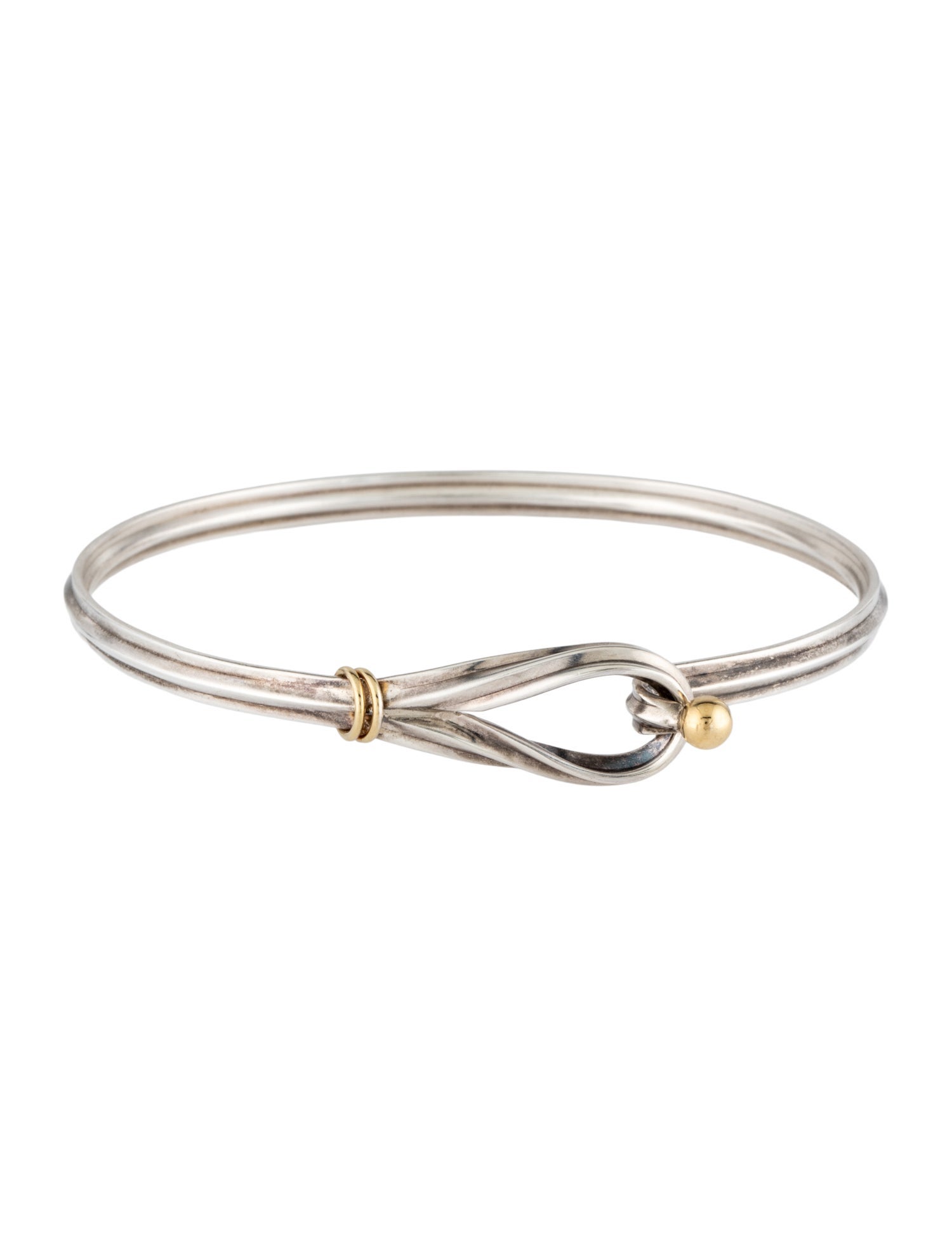 Tiffany & Co. Vintage Two-Tone Hook & Eye Bangle