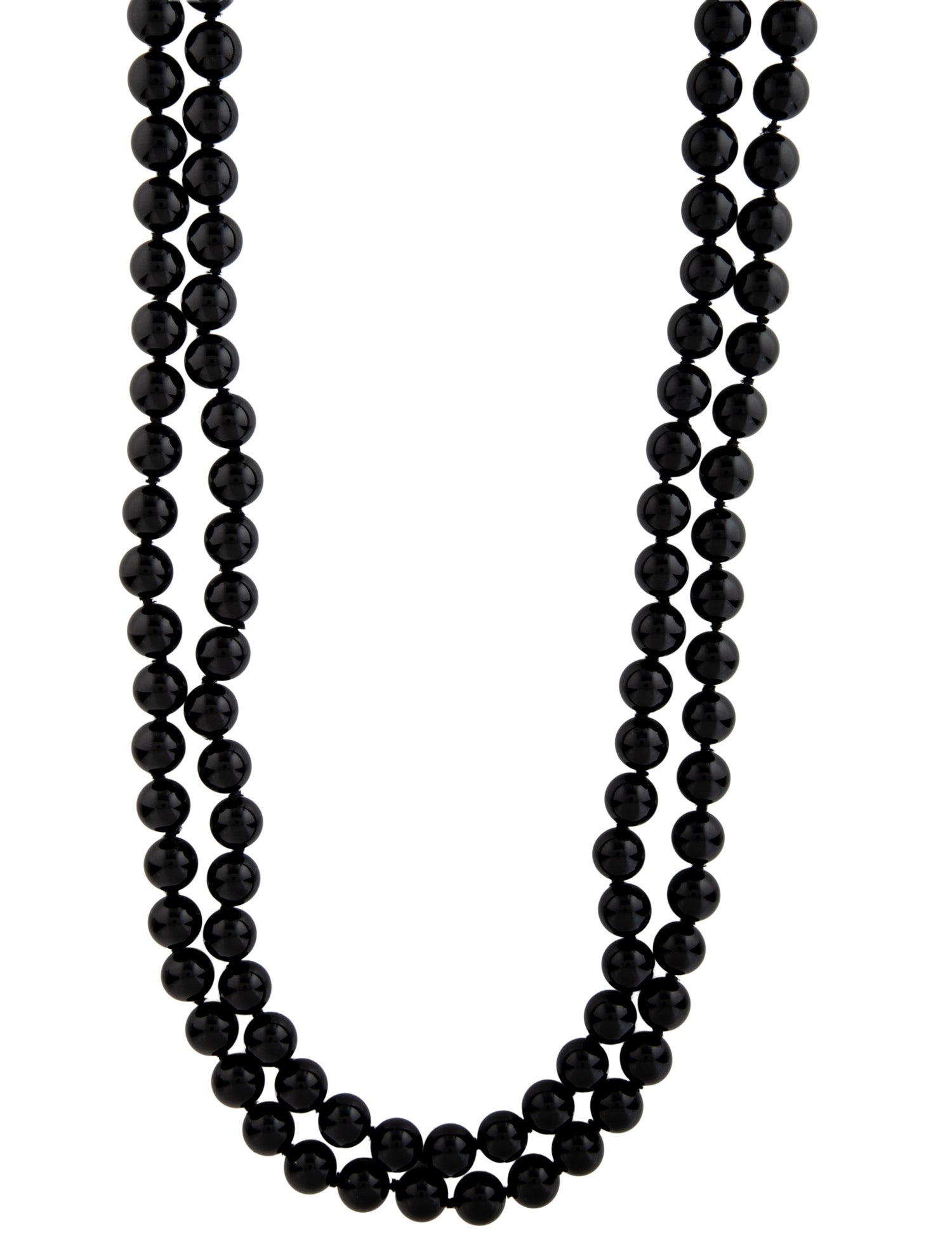 Tiffany & Co. Onyx Beaded Long Necklace