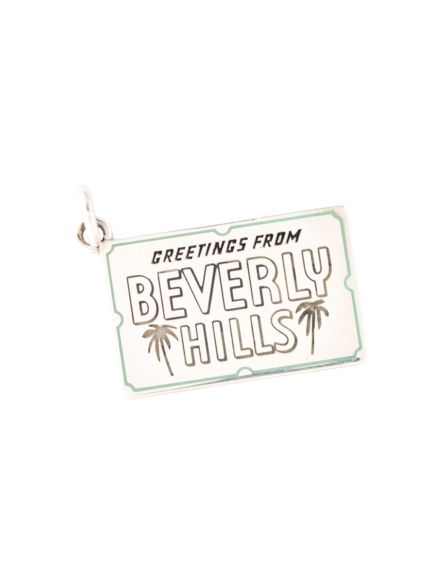 Tiffany & Co. Enamel 'Greetings from Beverly Hills' Postcard Charm