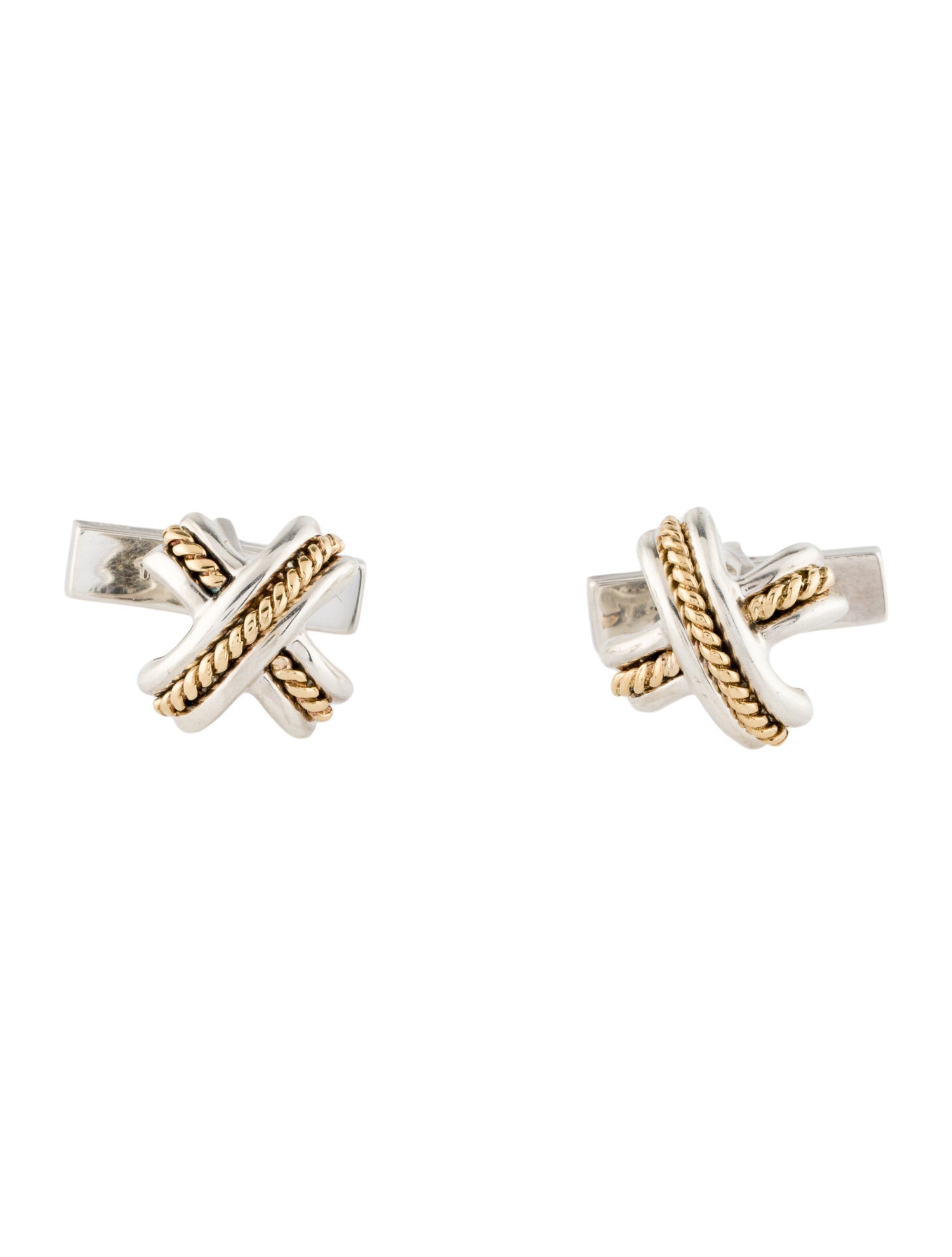 Tiffany & Co. Vintage Two-Tone X Cufflinks