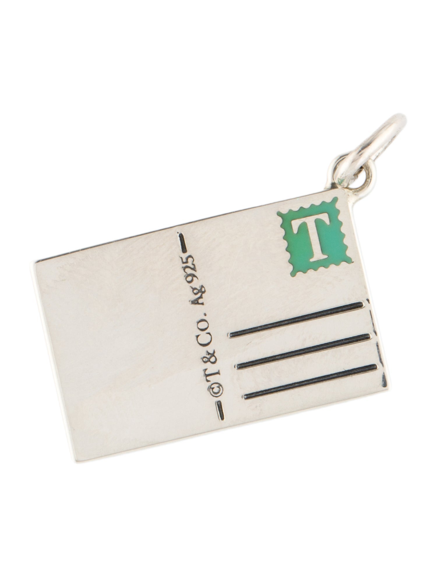 Tiffany & Co. Enamel "Greetings From Orlando Florida" Postcard Charm