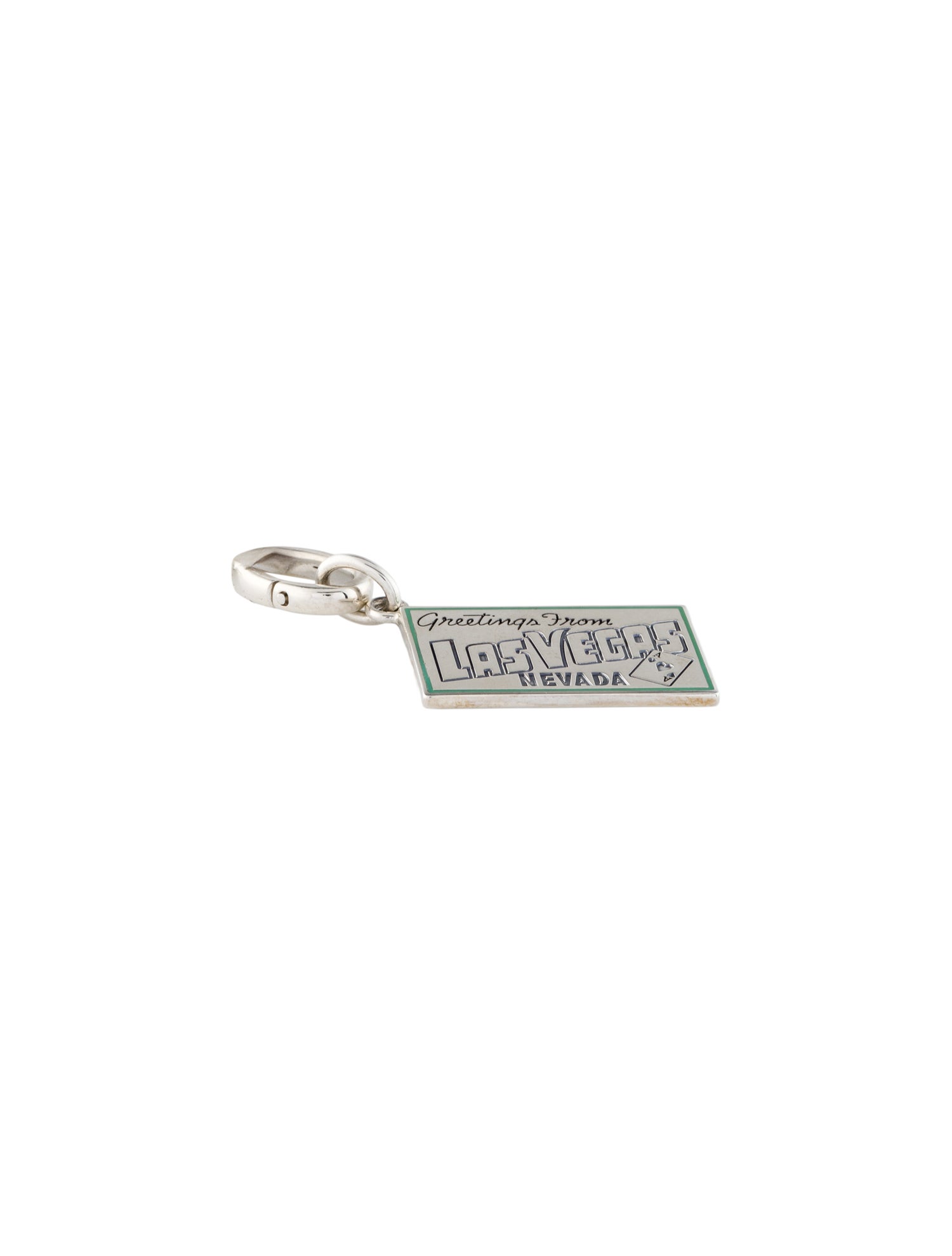 Tiffany & Co. Enamel 'Greetings from Las Vegas Nevada' Postcard Charm
