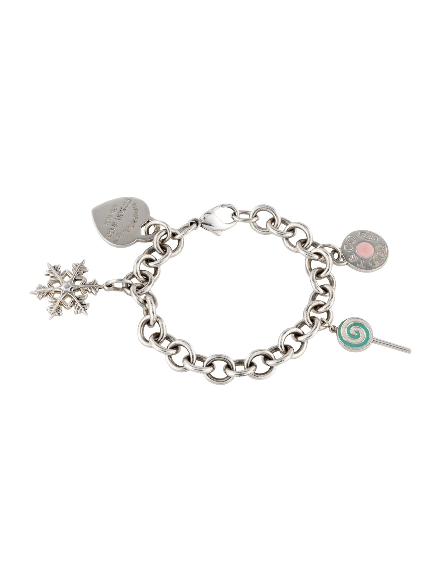 Tiffany & Co. Enamel Multi Charm Bracelet