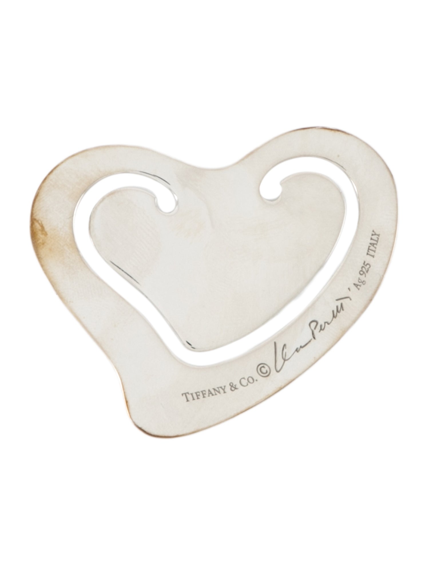 Tiffany & Co. Elsa Peretti Sterling Heart Bookmark
