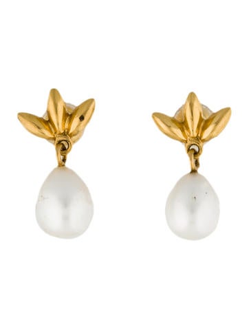 Tiffany & Co. 18K Pearl Drop Earrings