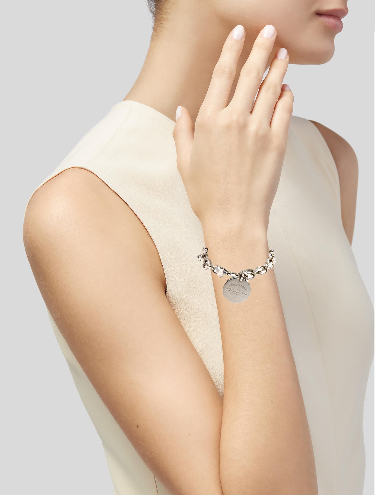 Tiffany & Co. Round Tag Charm Bracelet