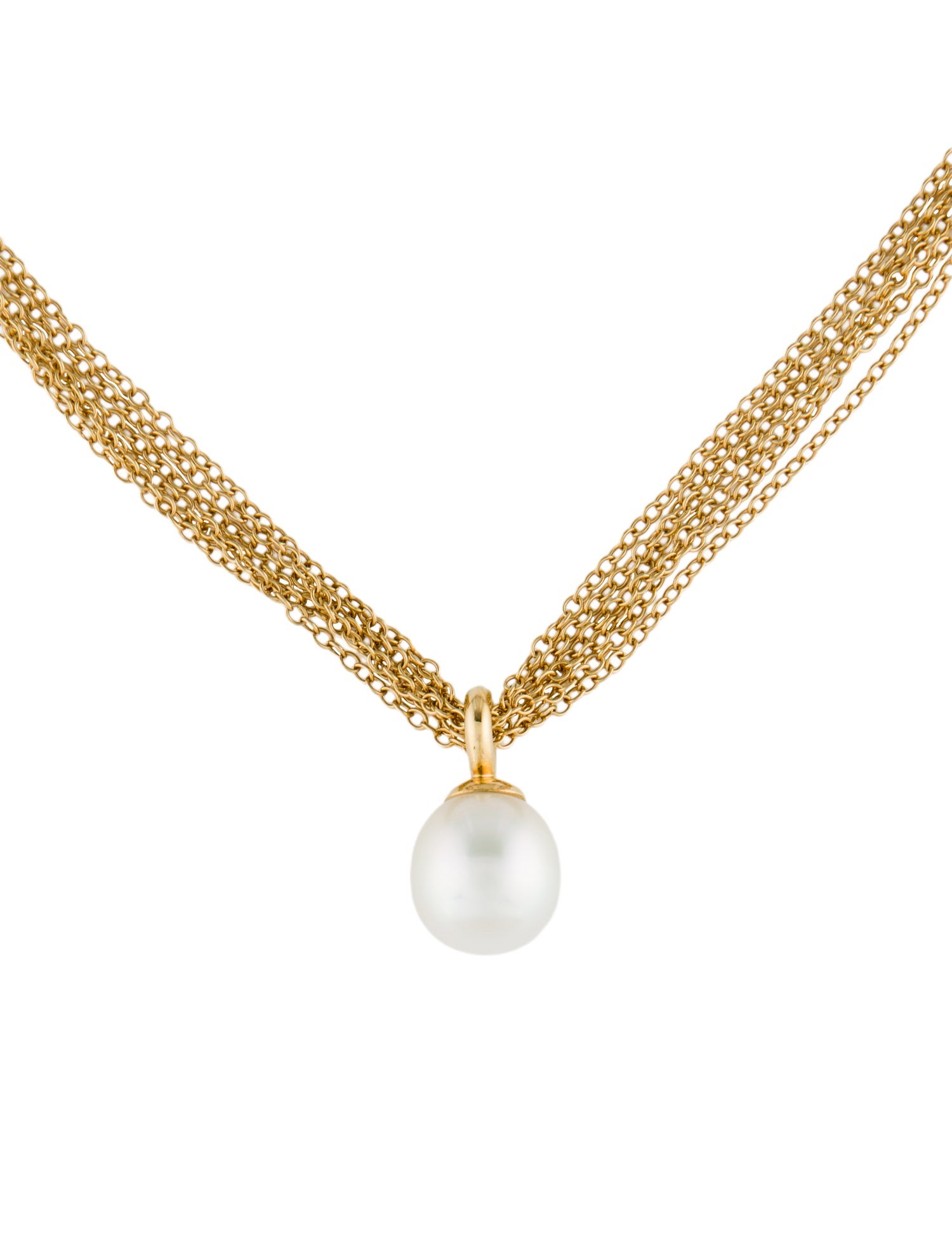 Tiffany & Co. Vintage 18K Pearl Multistrand Toggle Necklace