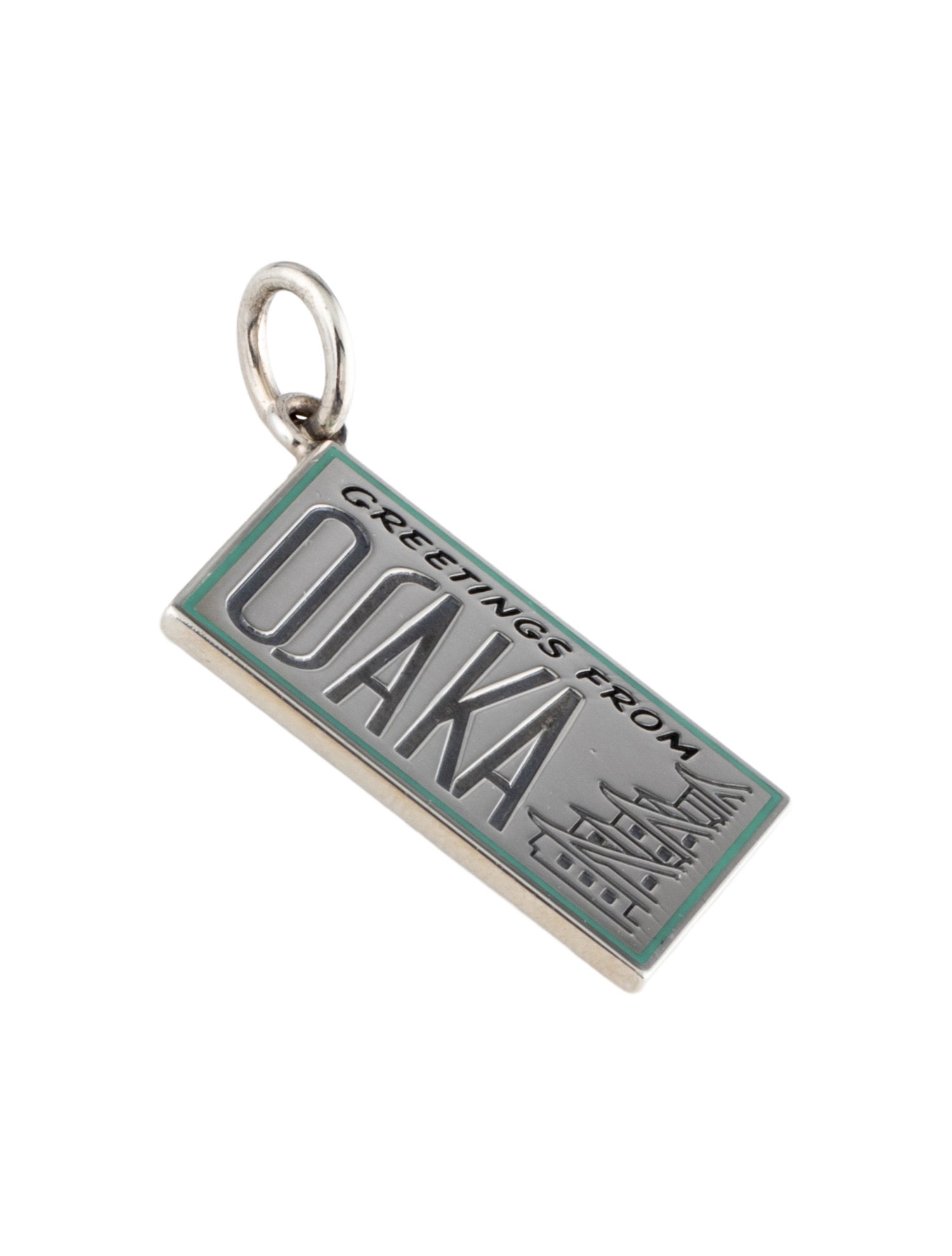 Tiffany & Co. Enamel 'Greetings from Osaka' Postcard Charm