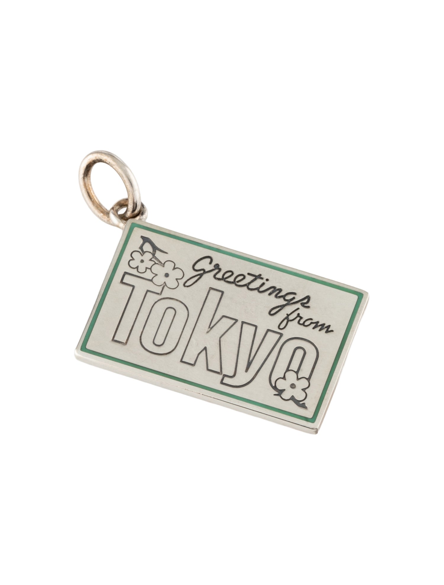 Tiffany & Co. Enamel 'Greetings from Tokyo' Postcard Charm