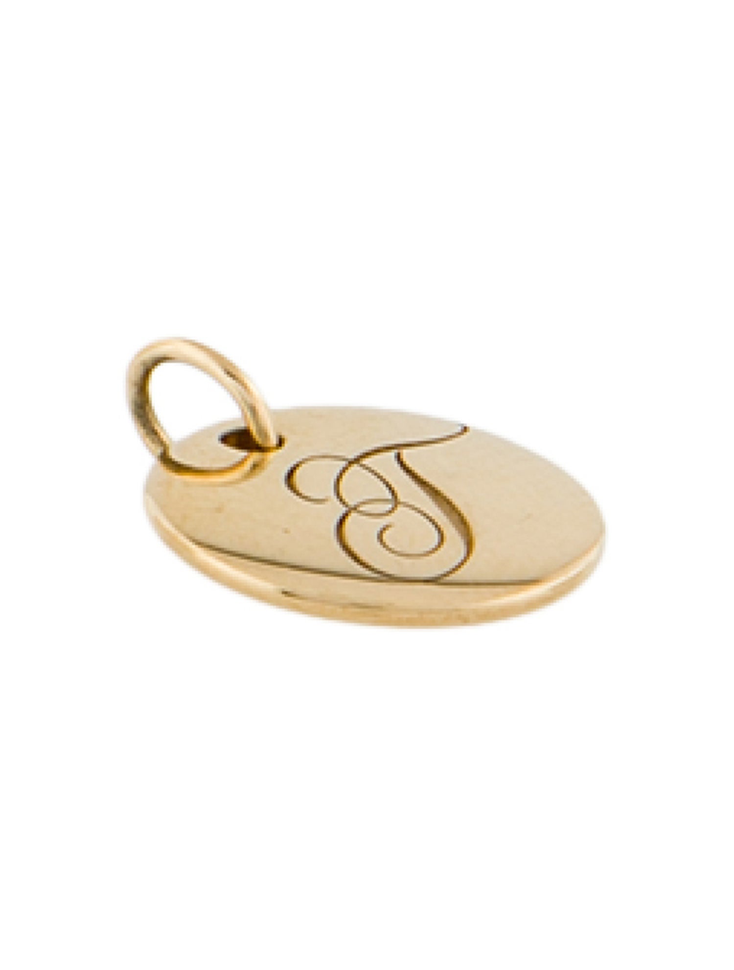 Tiffany & Co. 18K Initial 'T' Disc Charm
