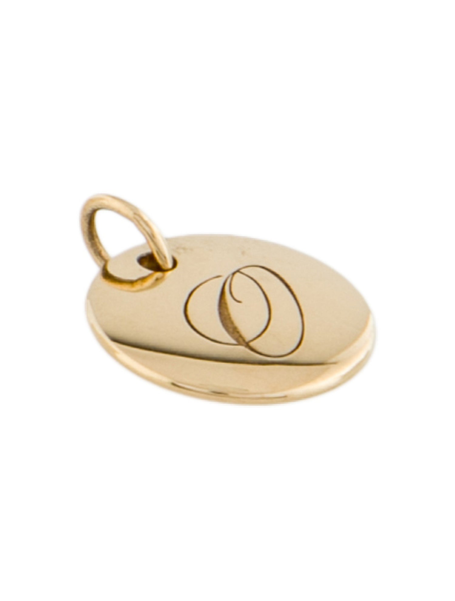 Tiffany & Co. 18K Initial 'O' Disc Charm