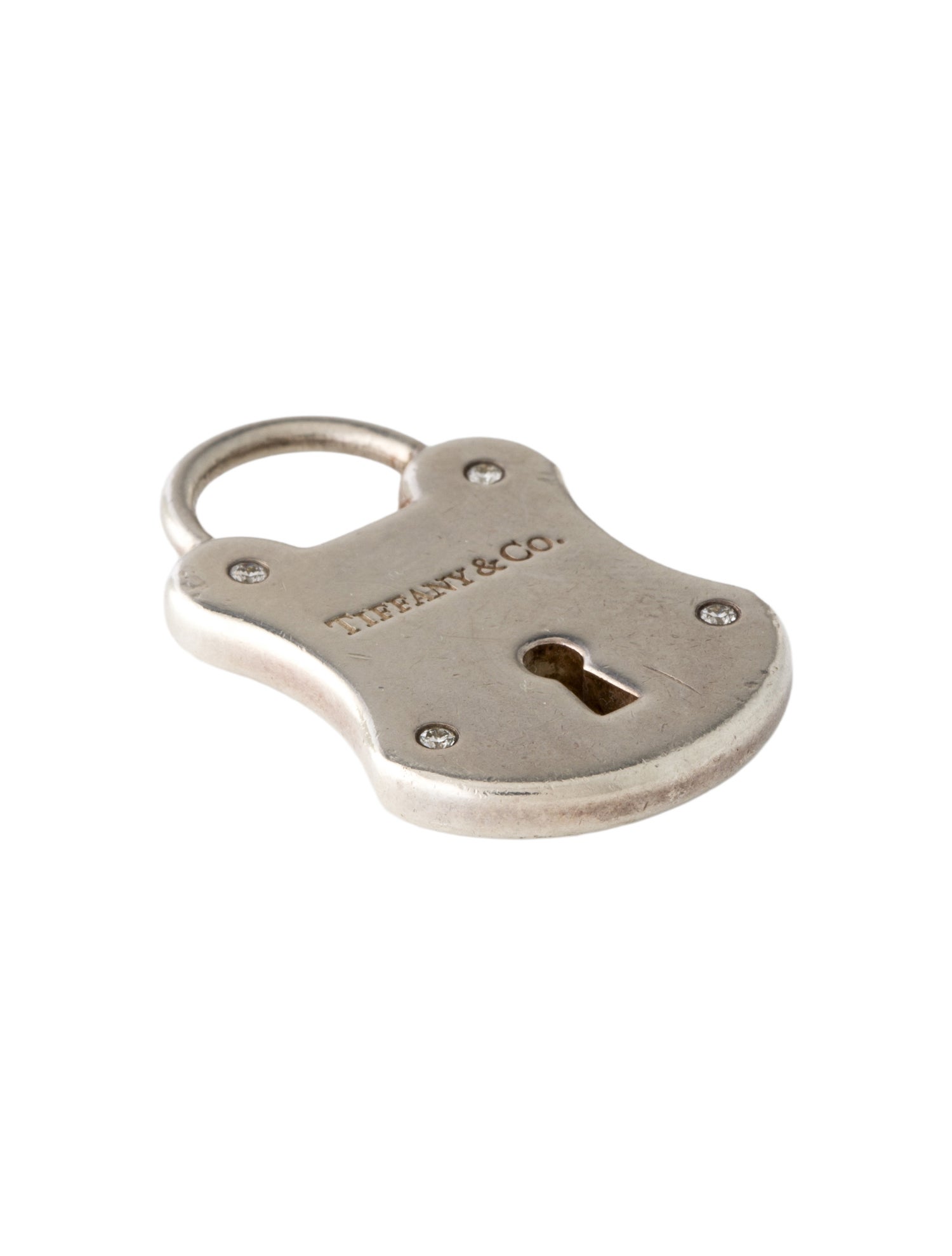 Tiffany & Co. Diamond Medium Emblem Lock Pendant
