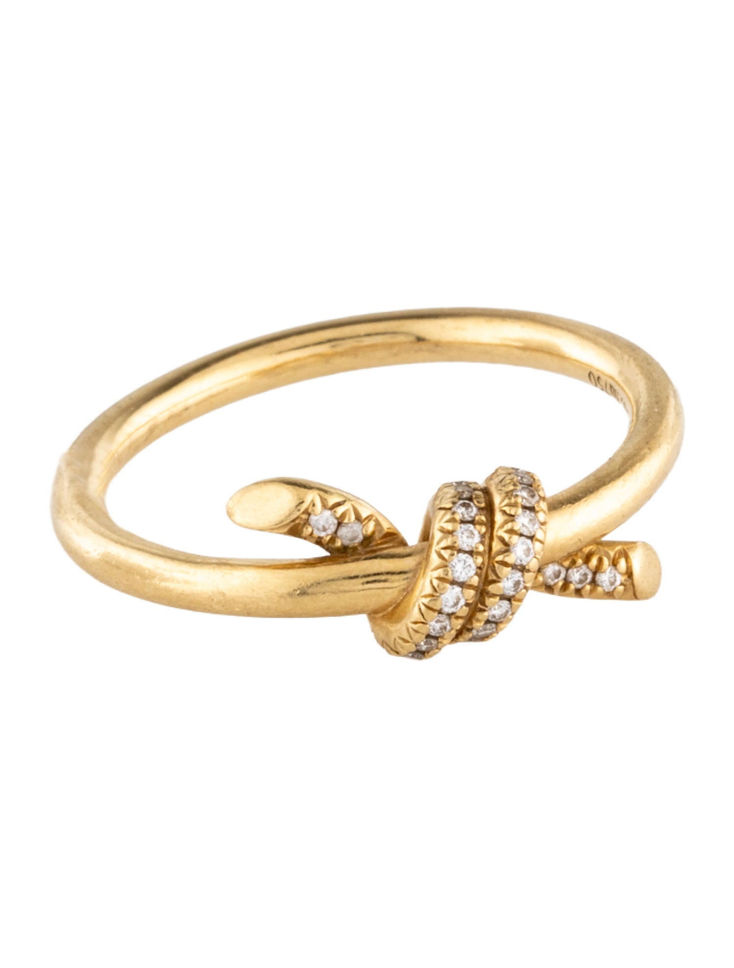 Tiffany & Co. 18K Diamond Knot Ring