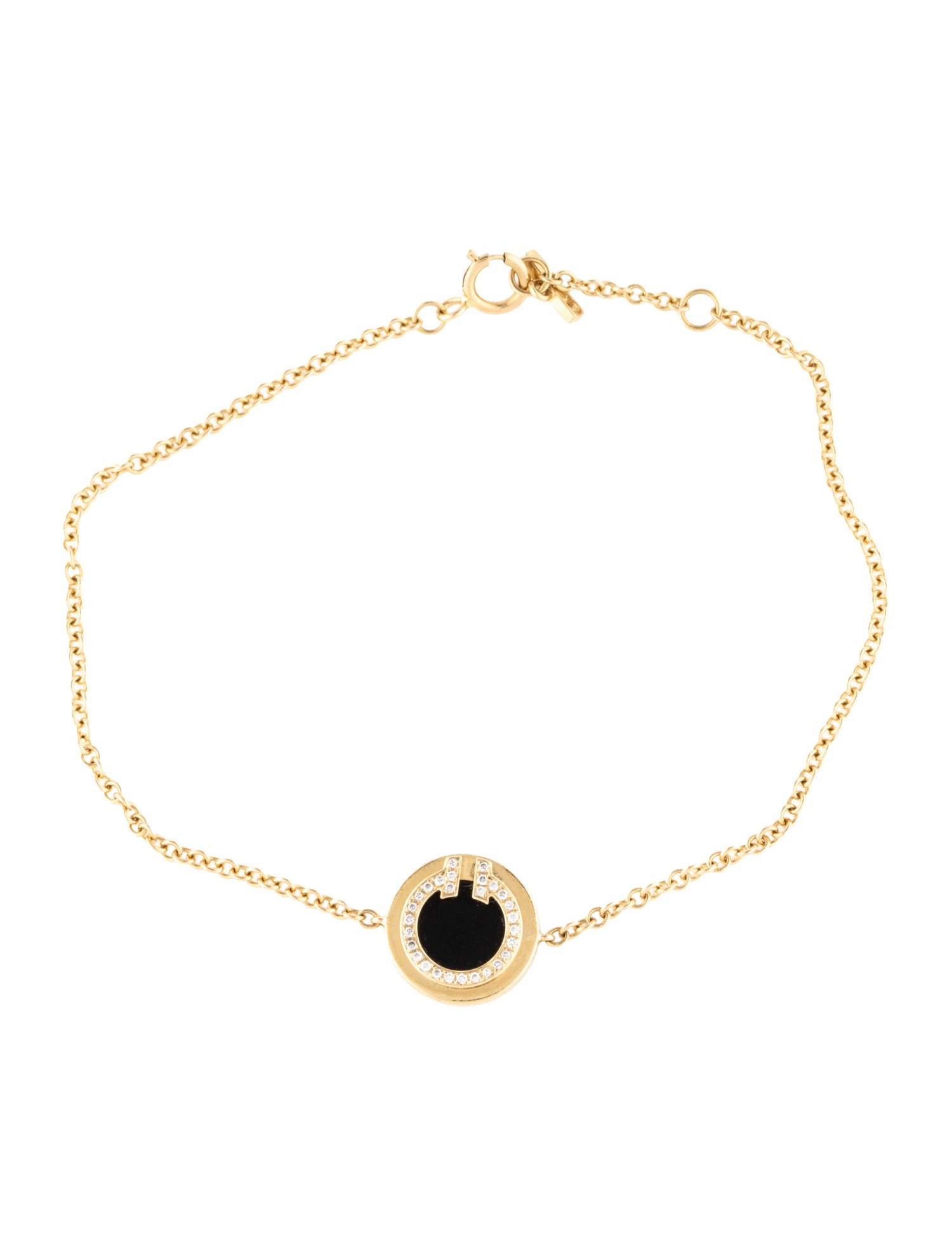 Tiffany & Co. 18K Onyx & Diamond Circle Bracelet
