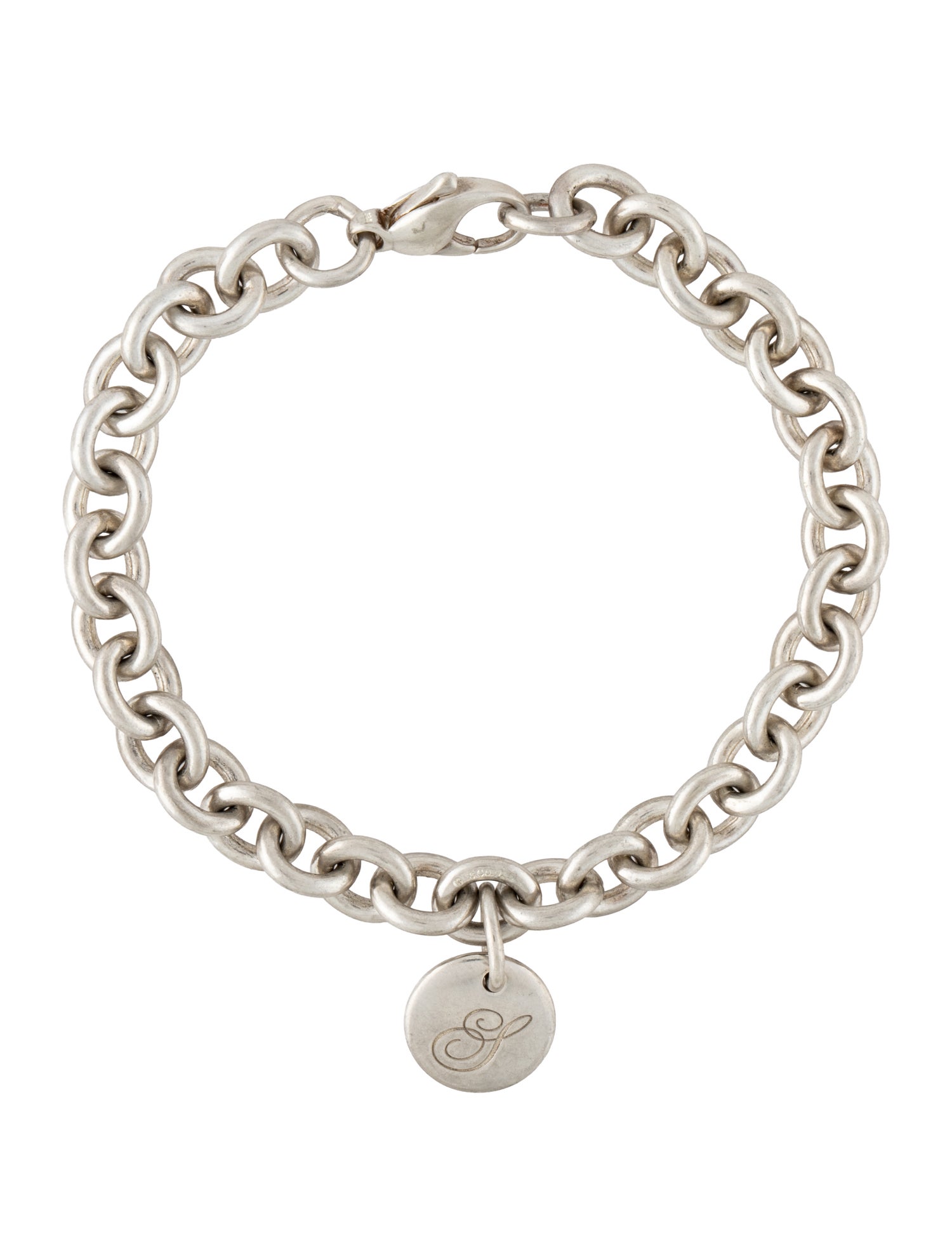 Tiffany & Co. Notes Initial 'S' Charm Bracelet