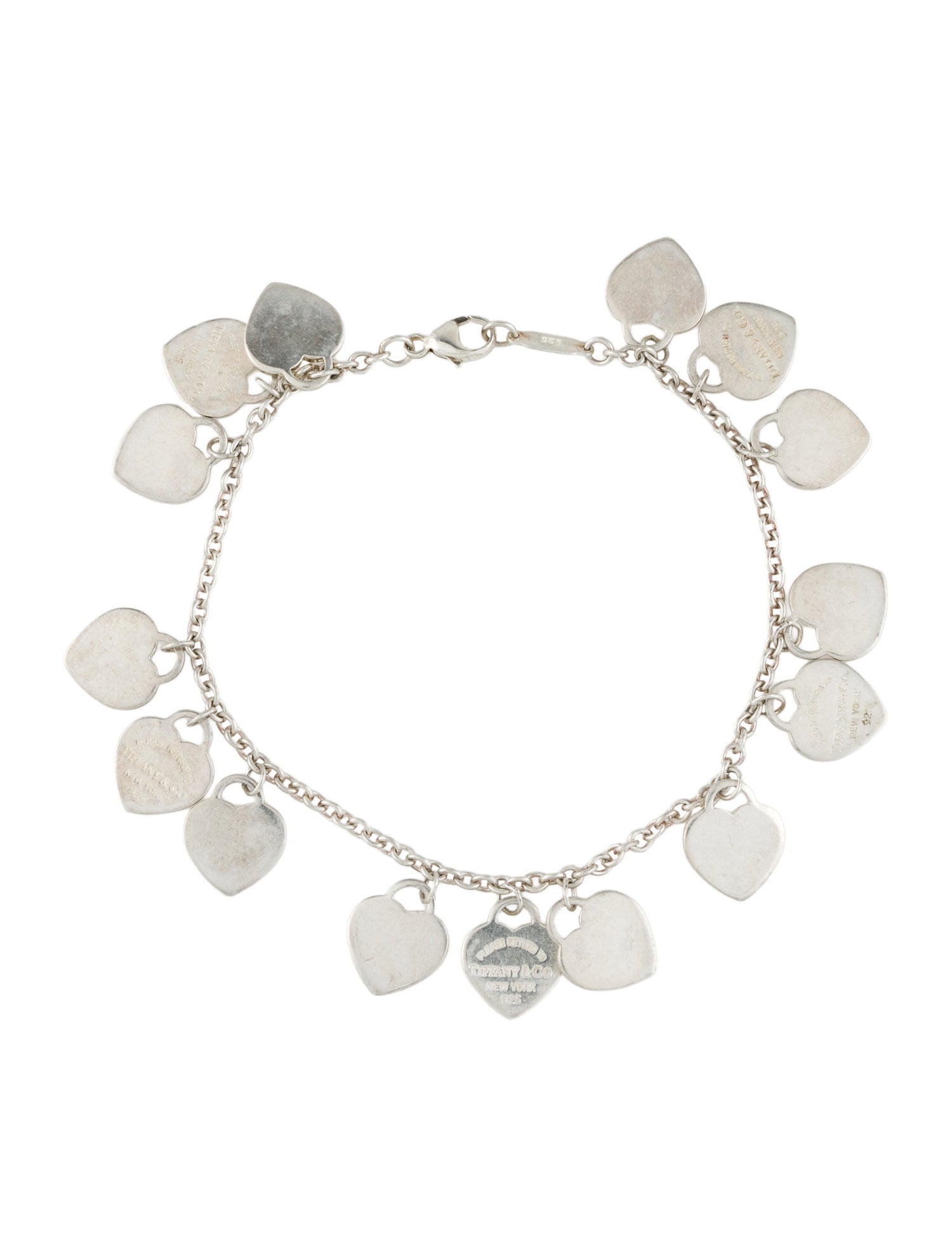 Tiffany & Co. Multi Heart Tag Station Bracelet