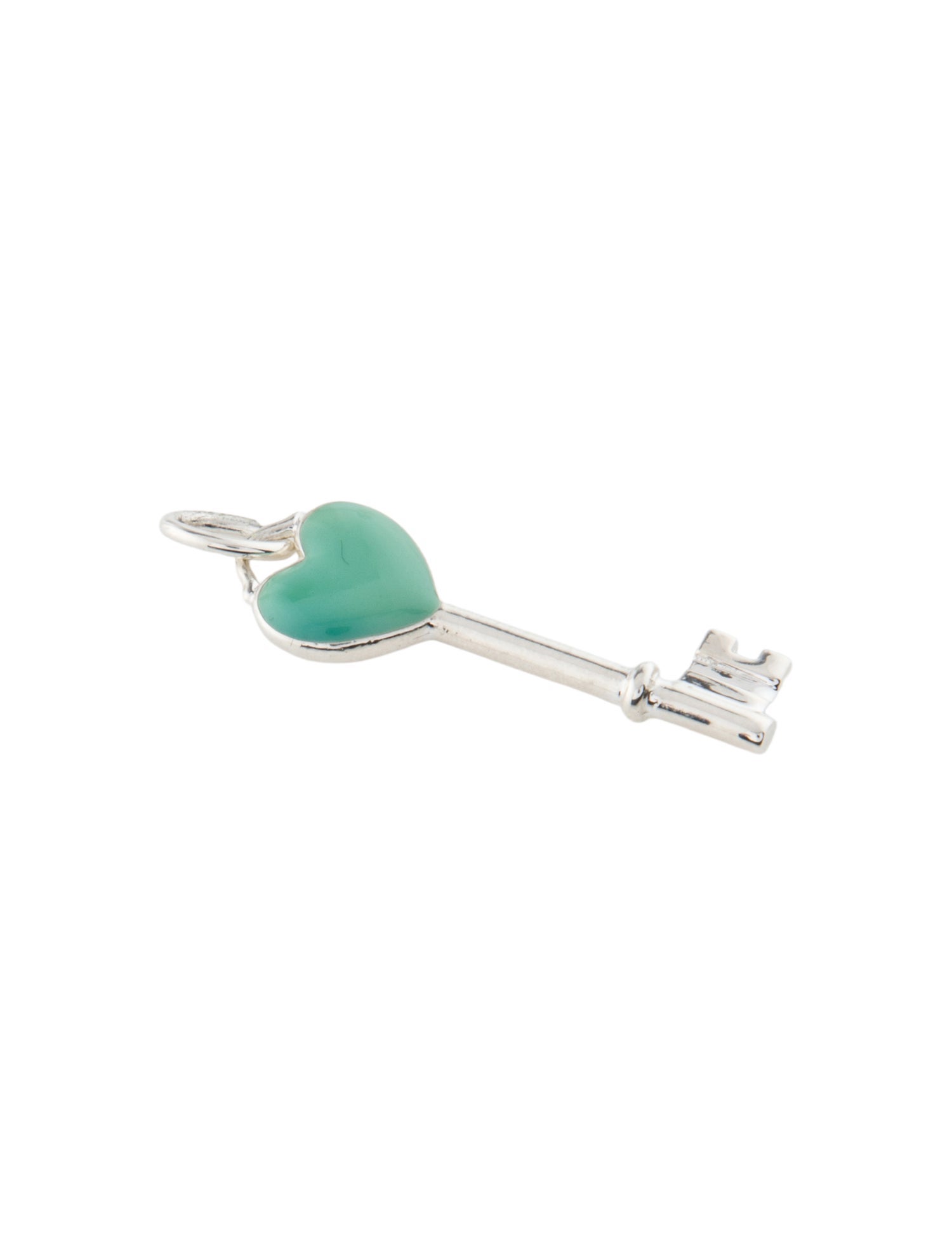 Tiffany & Co. Enamel Heart Key Pendant