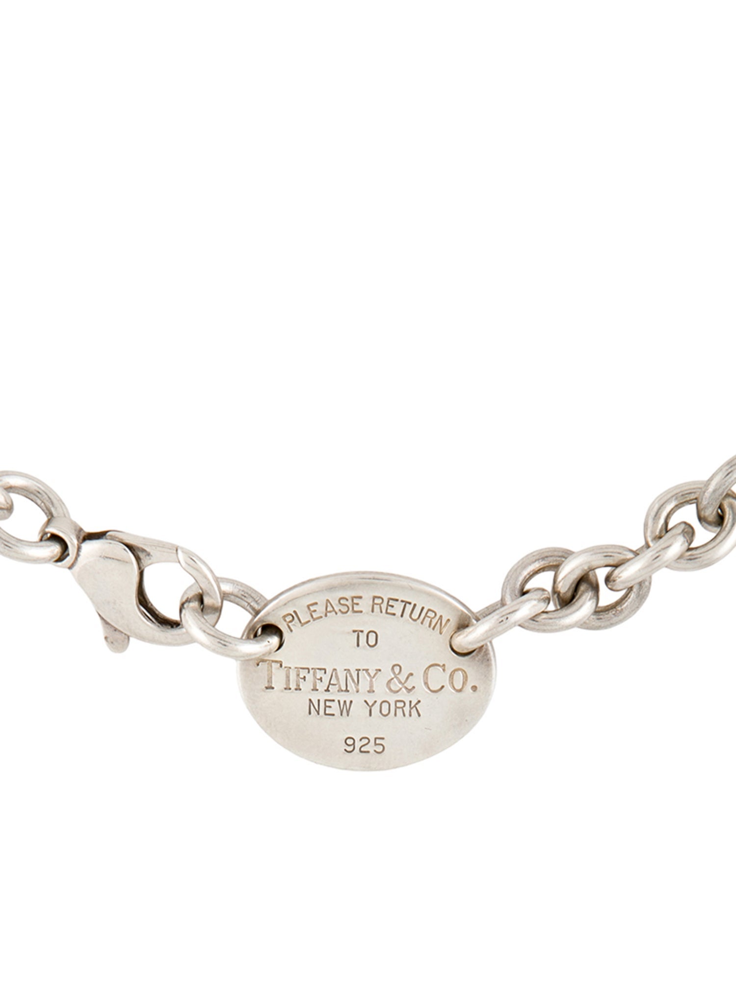 Tiffany & Co. Oval Tag Station Necklace