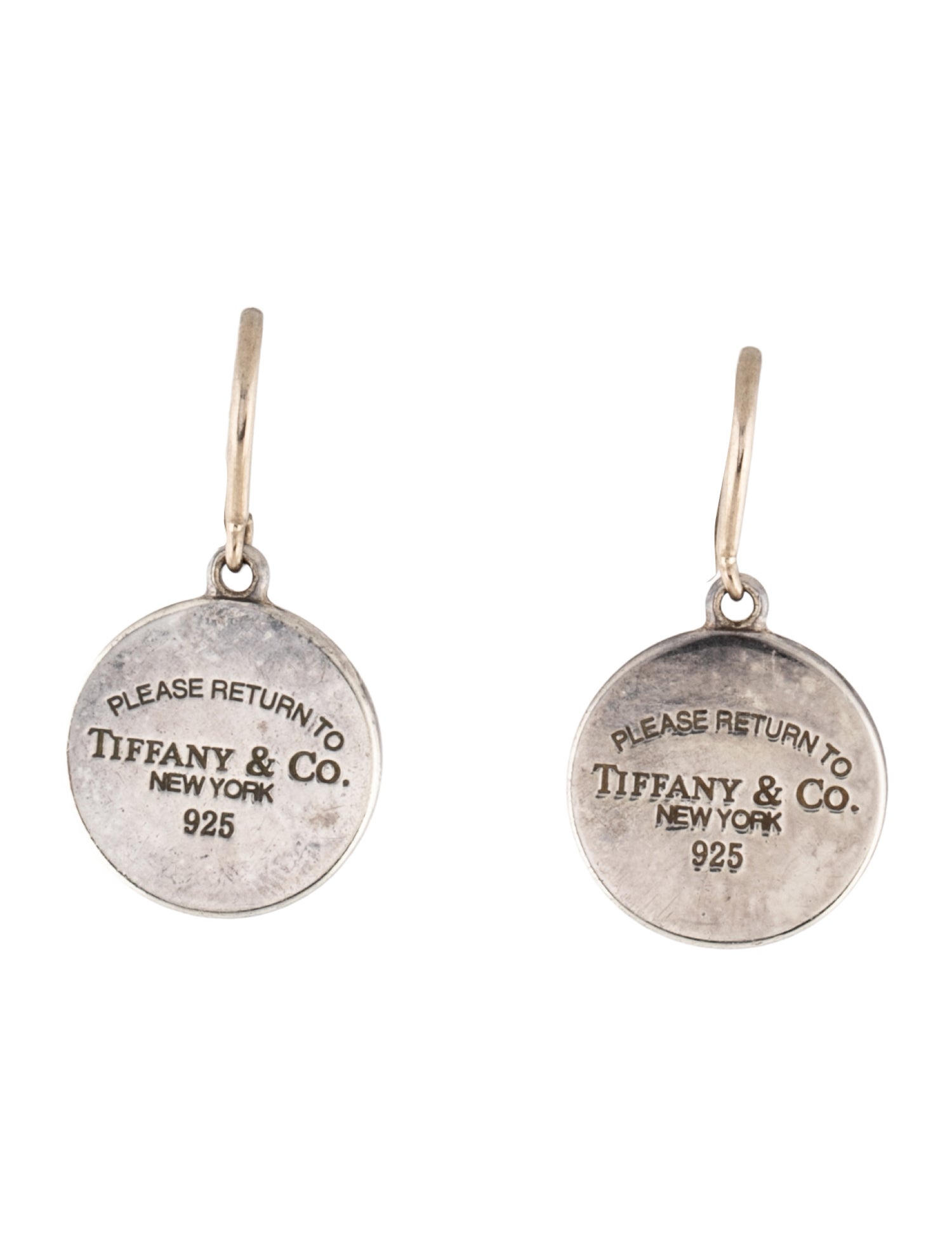 Tiffany & Co. Round Tag Drop Earrings
